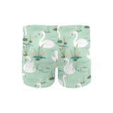 White swan lake pattern Men's Swimming Trunks