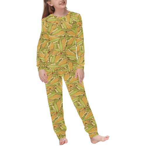 Corn Pattern Print Design 01 Kids' Boys' Girls' All Over Print Pajama Set