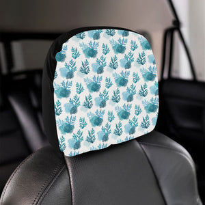 Coral Reef Pattern Print Design 04 Car Headrest Cover