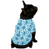 Hibiscus Pattern Print Design 03 All Over Print Pet Dog Round Neck Fuzzy Shirt