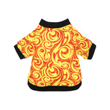 Fire flame design pattern All Over Print Pet Dog Round Neck Fuzzy Shirt