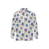 Snail Pattern Print Design 05 Men's Long Sleeve Polo Shirt