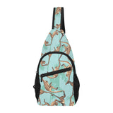 Monkey Palm tree background All Over Print Chest Bag