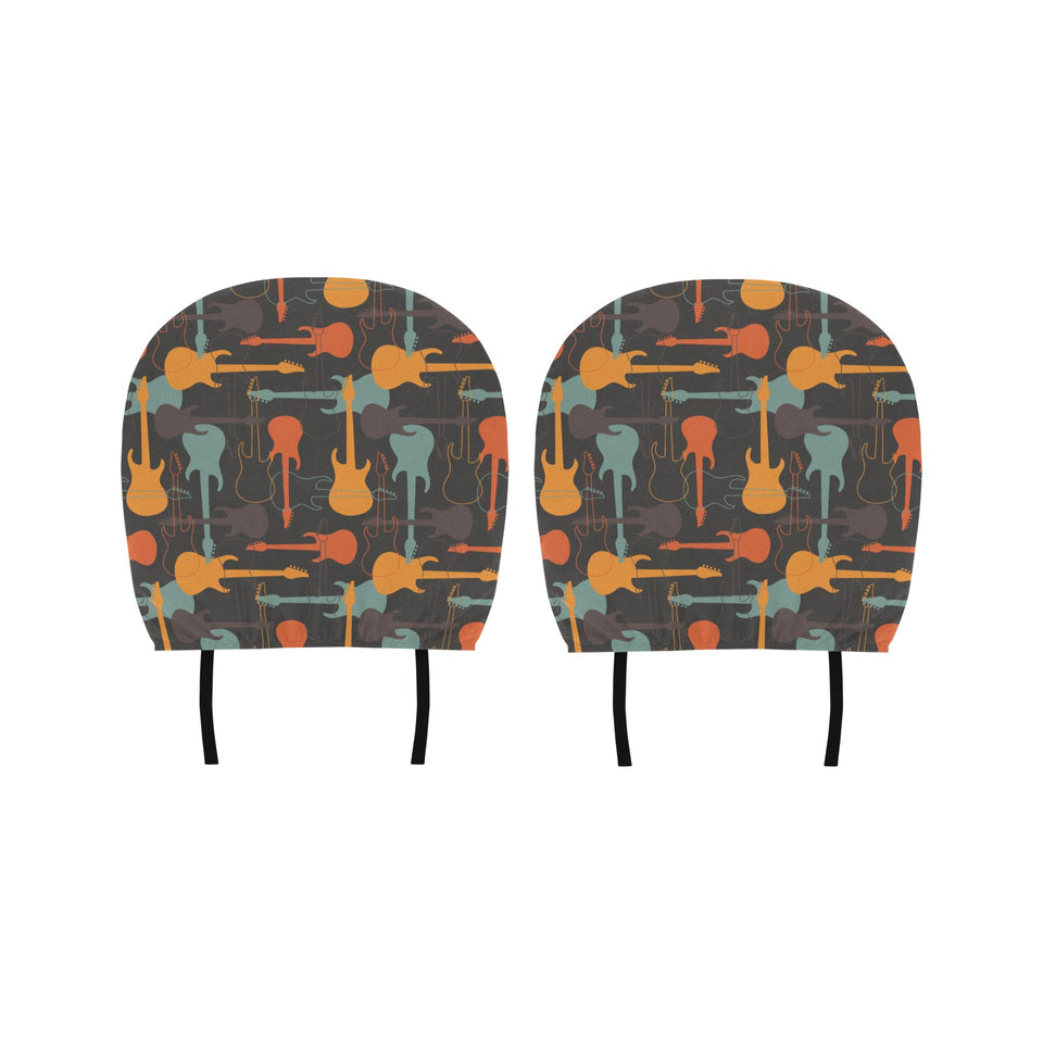 electric guitars pattern Car Headrest Cover