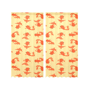 Goldfish Pattern Print Design 02 Gauze Curtain