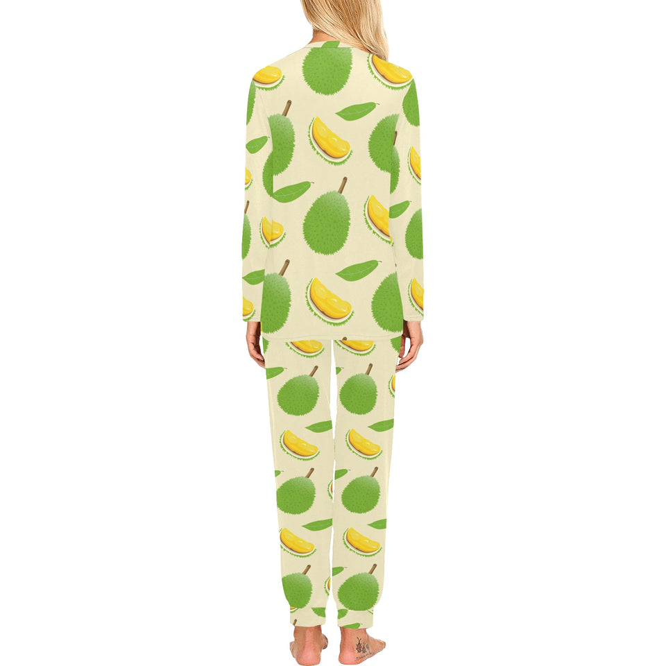 Durian pattern Women's All Over Print Pajama Set