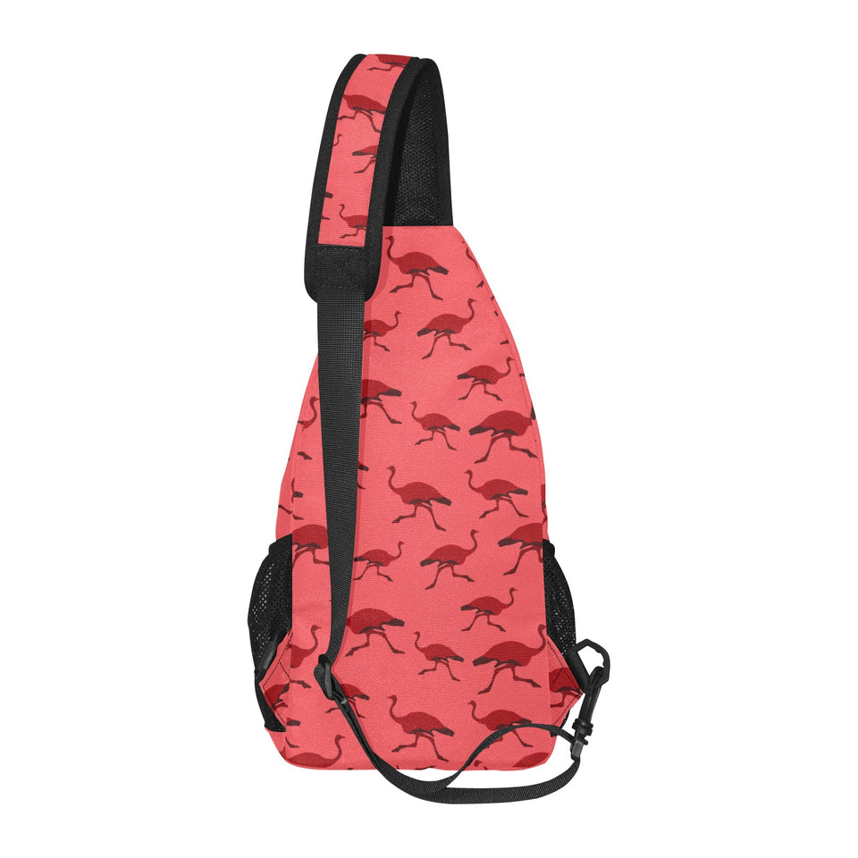 Ostrich Pattern Print Design 03 All Over Print Chest Bag