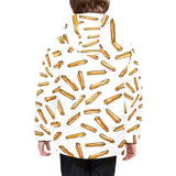 French fries potato pattern Kids' Boys' Girls' Padded Hooded Jacket