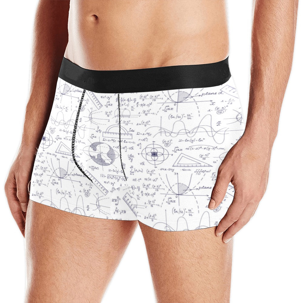 Math Pattern Print Design 03 Men's All Over Print Boxer Briefs Men's Underwear