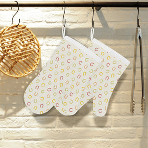 Horseshoes Pattern Print Design 02 Heat Resistant Oven Mitts