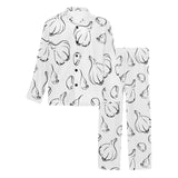 Garlic pattern black white Men's Long Pajama Set