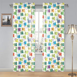 Chemistry Periodic Table Pattern Print Design 05 Gauze Curtain