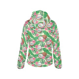 Coconut Pattern Print Design 01 Women's Padded Hooded Jacket