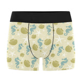 Seahorse shell starfish pattern background Men's All Over Print Boxer Briefs Men's Underwear