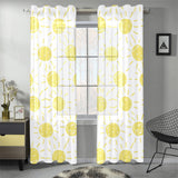 hand drawn sun pattern Gauze Curtain