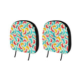 Colorful moon pattern Car Headrest Cover
