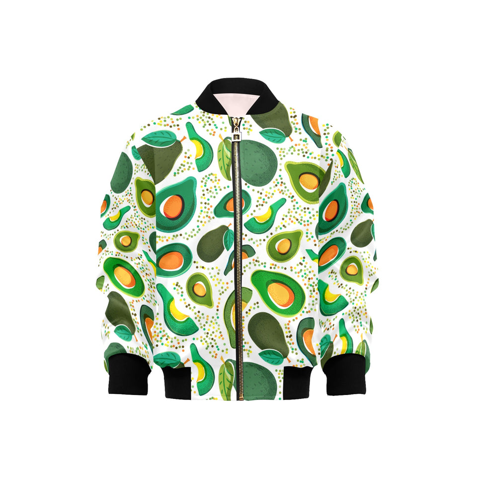 Avocado design pattern Kids' Boys' Girls' Bomber Jacket