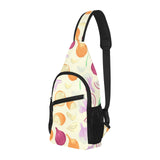Onion garlic white red pattern All Over Print Chest Bag