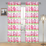 Teddy Bear Pattern Print Design 04 Gauze Curtain