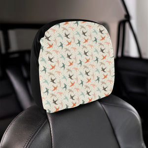 Swallow Pattern Print Design 02 Car Headrest Cover