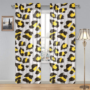 Gray Leopard print pattern Gauze Curtain