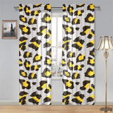 Gray Leopard print pattern Gauze Curtain