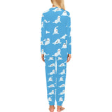 Cute sea lion seal pattern background Women's All Over Print Pajama Set