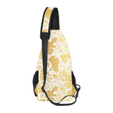 Gold grape pattern All Over Print Chest Bag