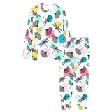 Dragonflies ginkgo leaves pattern Women's All Over Print Pajama Set