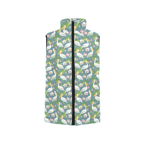 Pelican Pattern Print Design 04 Men's Padded Vest