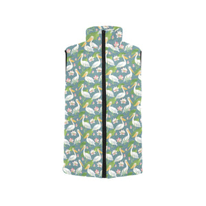 Pelican Pattern Print Design 04 Men's Padded Vest