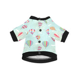 Hot Air Balloon design Pattern All Over Print Pet Dog Round Neck Fuzzy Shirt