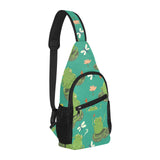 Cute frog dragonfly design pattern All Over Print Chest Bag