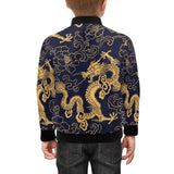 Gold dragon pattern Kids' Boys' Girls' Bomber Jacket