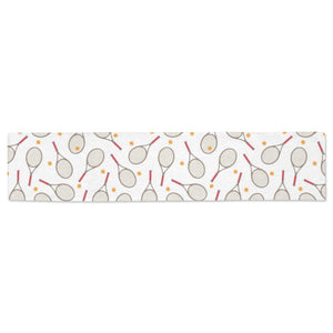 Tennis Pattern Print Design 04 Table Runner