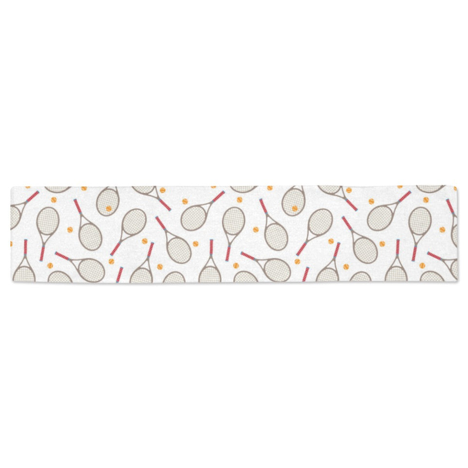Tennis Pattern Print Design 04 Table Runner