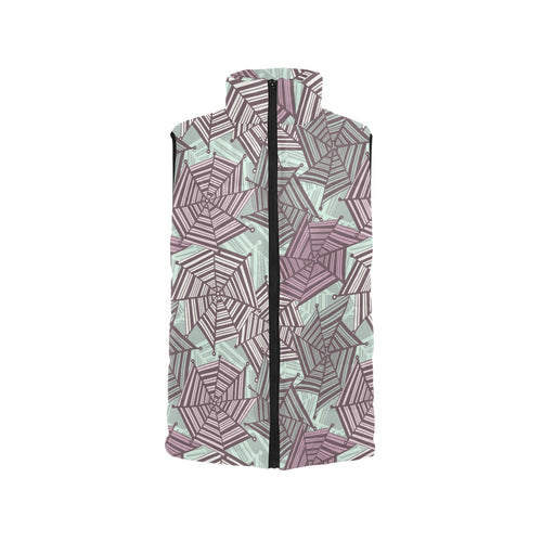 Spider web cobweb design color pattern Men's Padded Vest