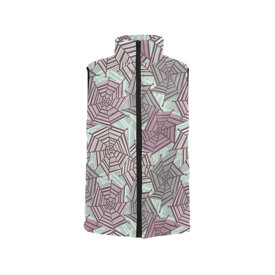 Spider web cobweb design color pattern Men's Padded Vest