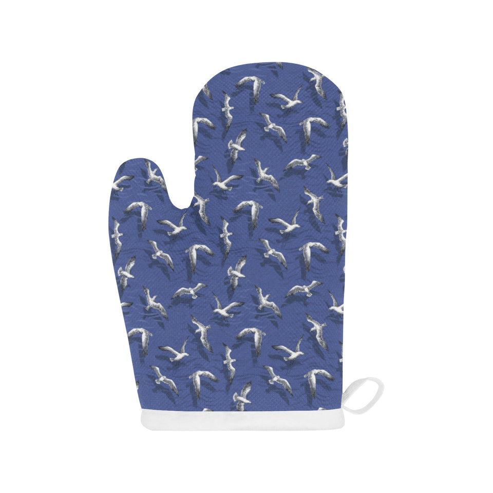 Seagull Pattern Print Design 03 Heat Resistant Oven Mitts