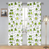 Sketch funny frog pattern Gauze Curtain