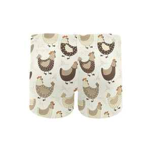 Cute rooster chicken cock Men's Swimming Trunks