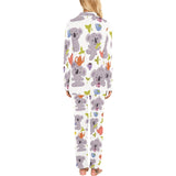 Cute koalas teapots tea Women's Long Pajama Set
