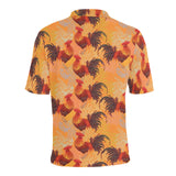 red rooster chicken cock pattern Men's All Over Print Polo Shirt