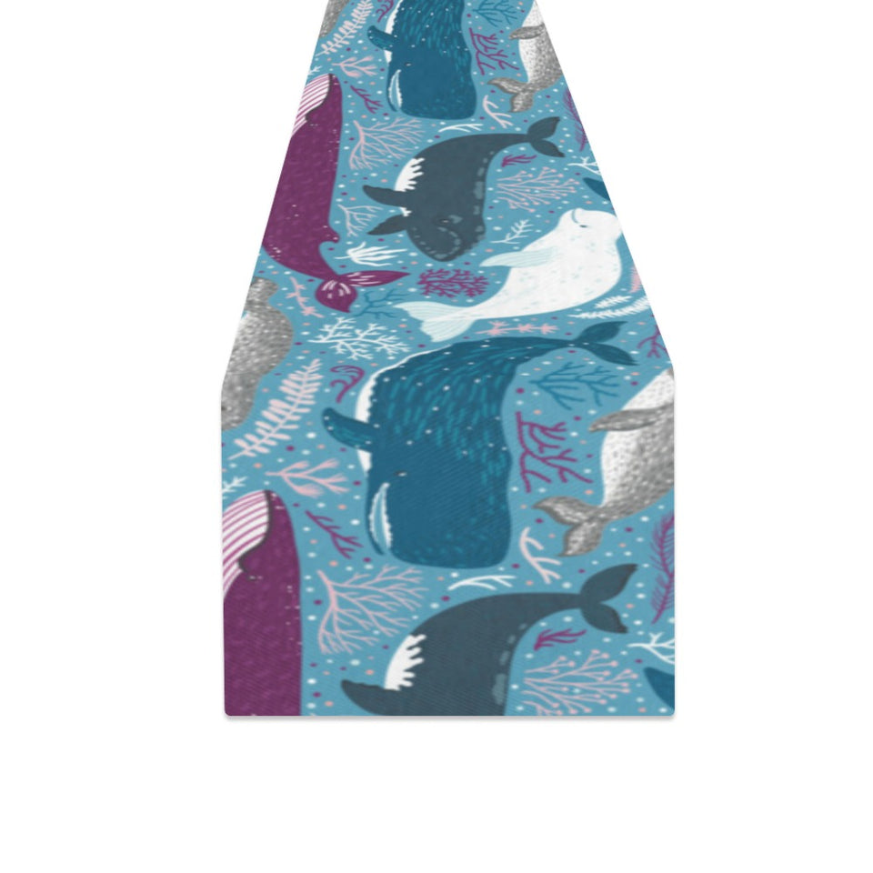 Whale design pattern Table Runner