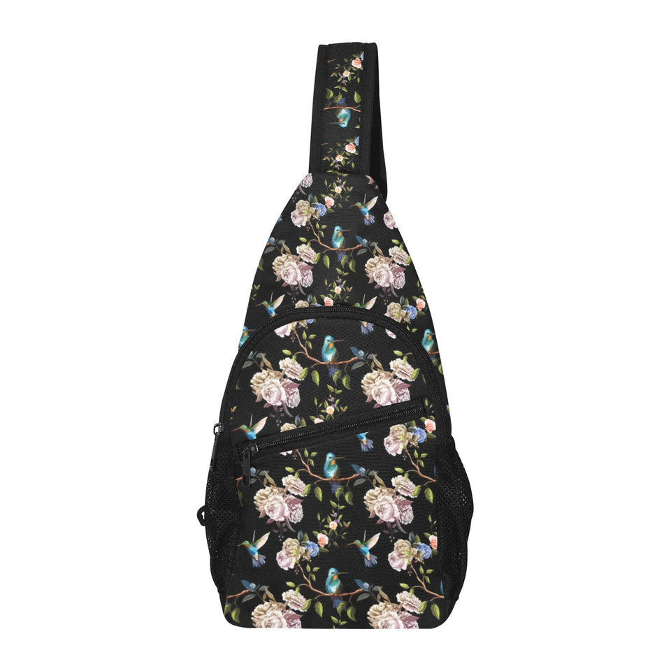 Hummingbird Pattern Print Design 03 All Over Print Chest Bag
