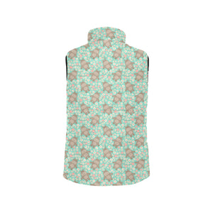 Hippopotamus Pattern Print Design 02 Men's Padded Vest