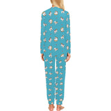 Jack Russel Pattern Print Design 03 Women's All Over Print Pajama Set