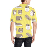 Cute Hamster pattern Men's All Over Print Polo Shirt