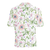 Beautiful pink lotus waterlily leaves pattern Men's All Over Print Polo Shirt