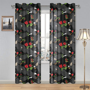 Eagle Pattern Print Design 04 Gauze Curtain